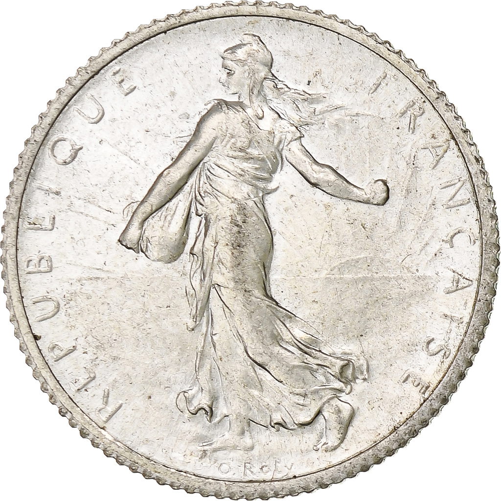 Coin, France, Semeuse, Franc, 1917, Paris, , Silver, KM:844.1