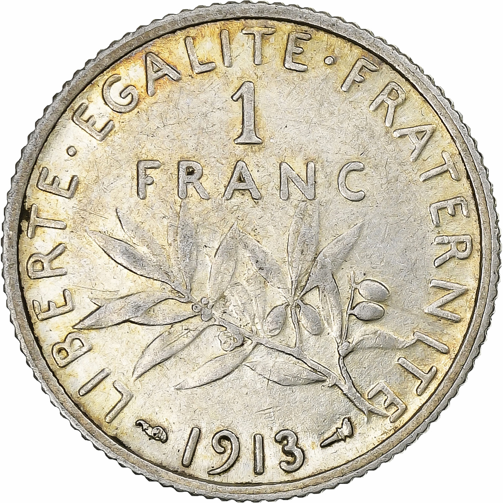 France, Franc, Semeuse, 1913, Paris, Silver, , Gadoury:467, KM:844.1
