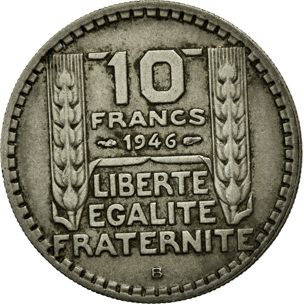 Coin, France, Turin, 10 Francs, 1946, Beaumont le Roger, 