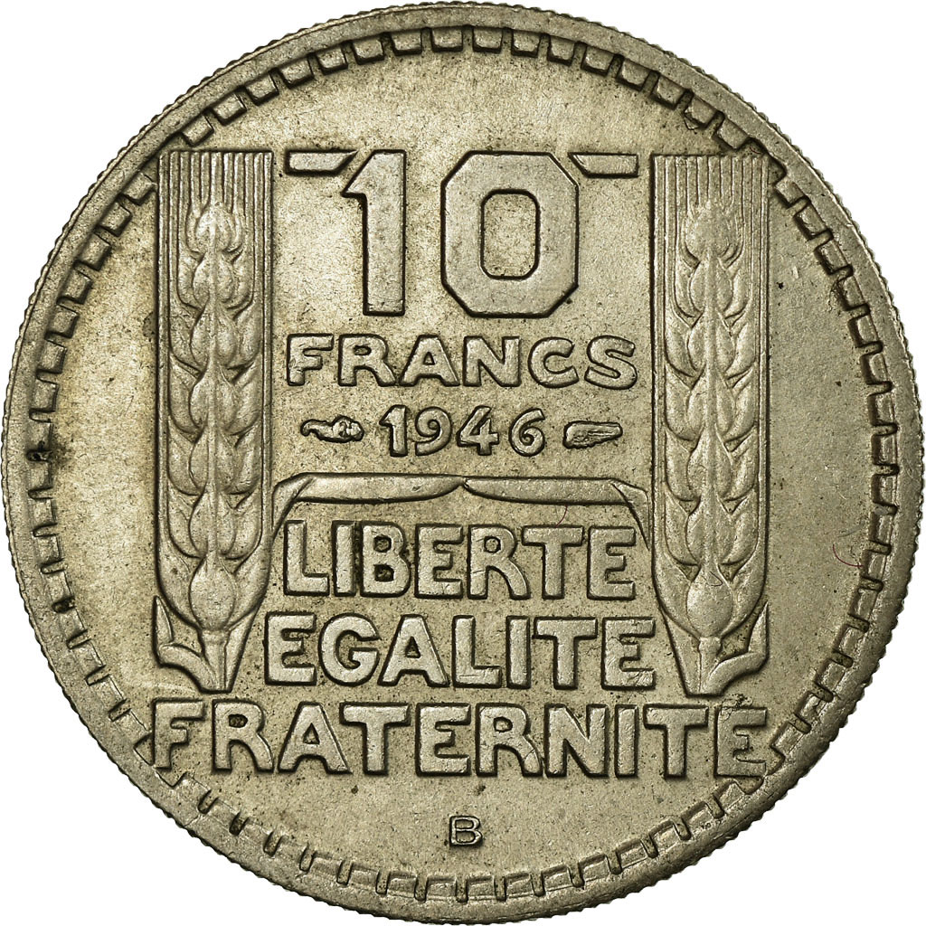 Coin, France, Turin, 10 Francs, 1946, Beaumont le Roger, 
