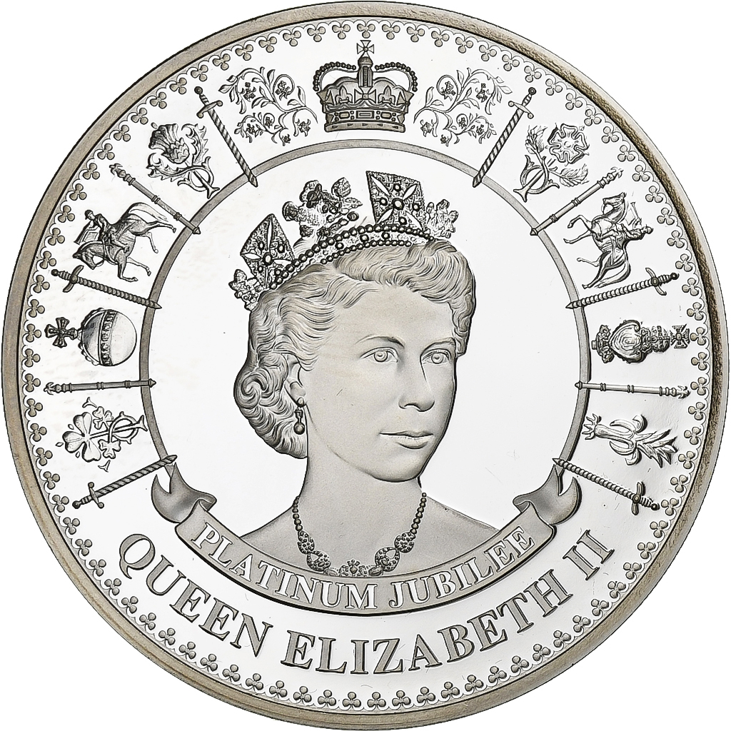 Tokelau, 5 dollars, 1 oz, Platinum Jubilee, 2022, 1 Oz, Proof, Silver, MS(65-70)