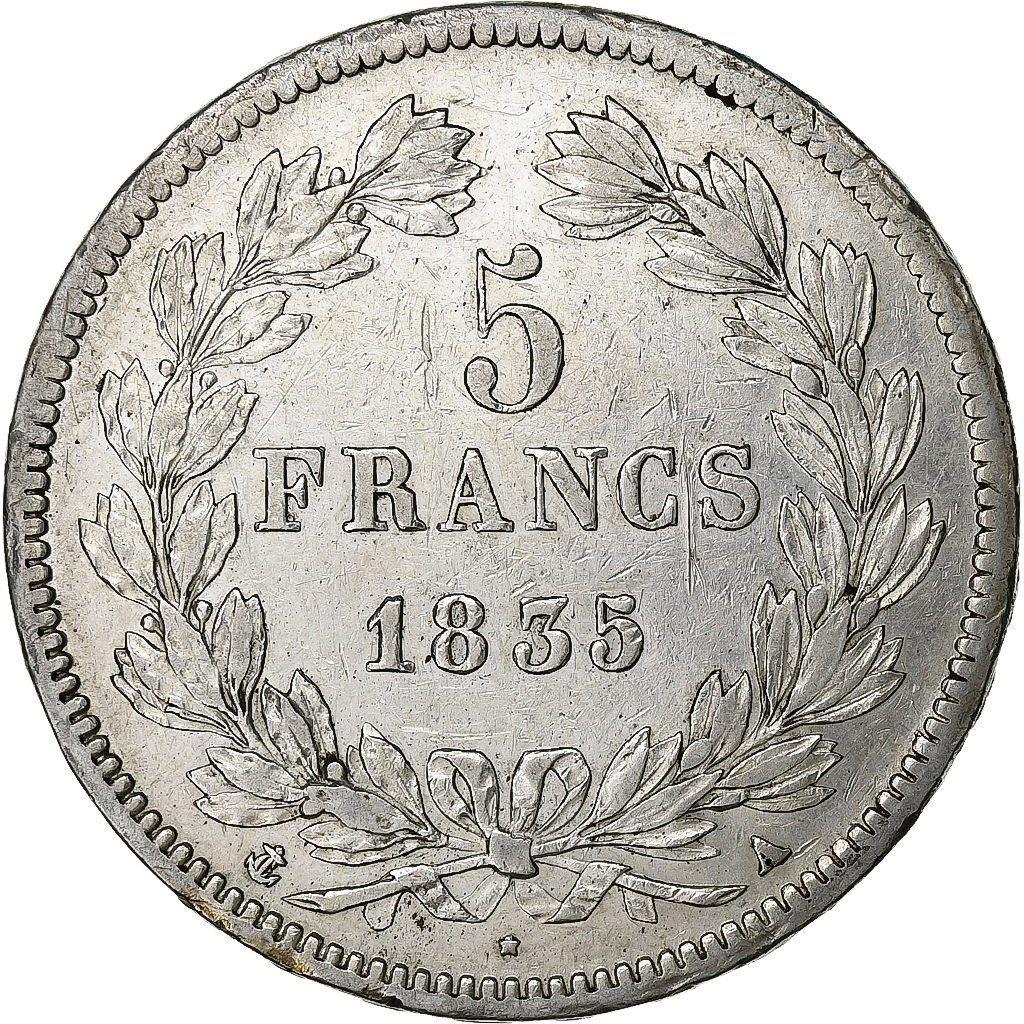 Coin, France, Louis-Philippe, 5 Francs, 1835, Paris, , Silver