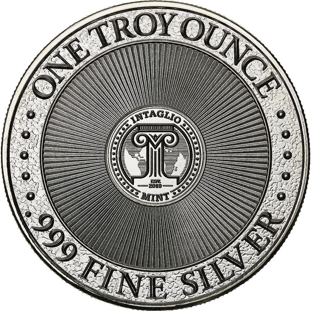 United States, 1 Oz, The Unicorn, 2010, Intaglio Mint, Silver, 