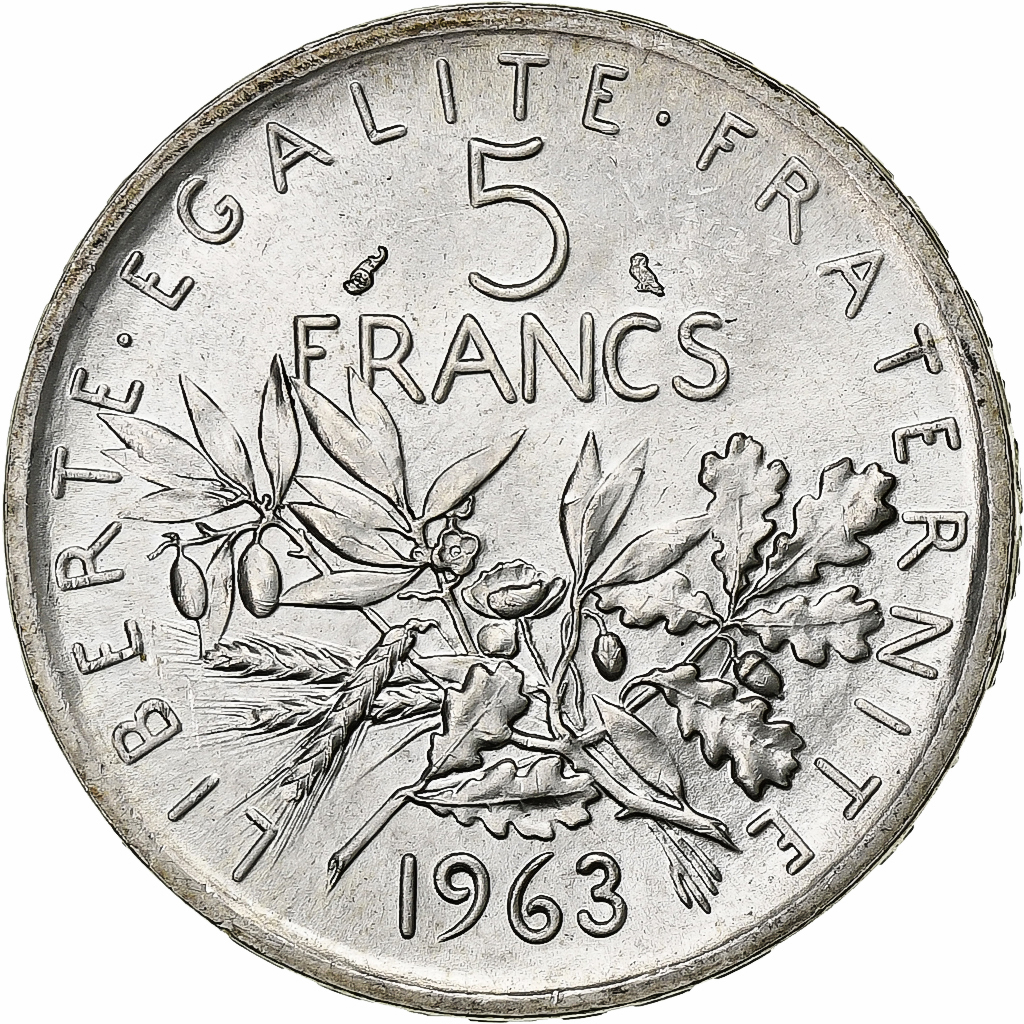 Coin, France, Semeuse, 5 Francs, 1963, Paris, , Silver, KM:926