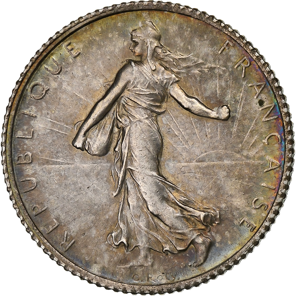 Coin, France, Semeuse, Franc, 1920, Paris, AU, Silver, KM:844.1