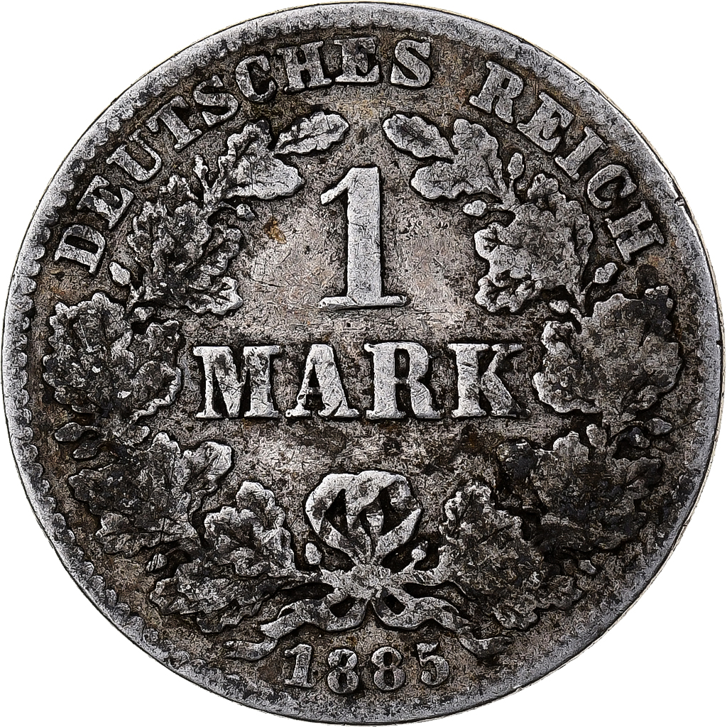 GERMANY - EMPIRE, Mark, 1885, Hambourg, KM #7, , Silver, 24, 5.42