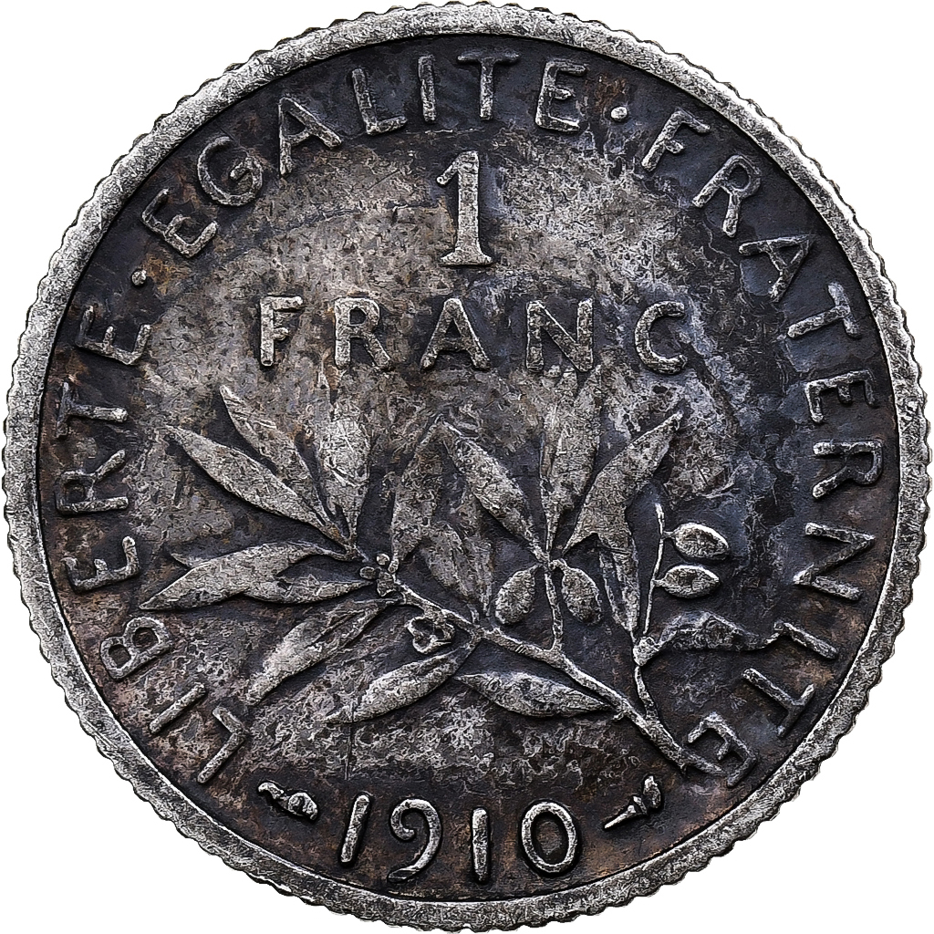 Coin, France, Semeuse, Franc, 1910, Paris, , Silver, KM:844.1