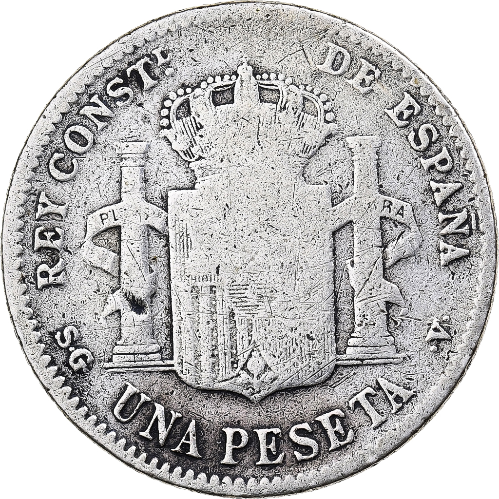 Spain, Alfonso XIII, 1 Peseta, 1899, vega, Silver, , KM:706