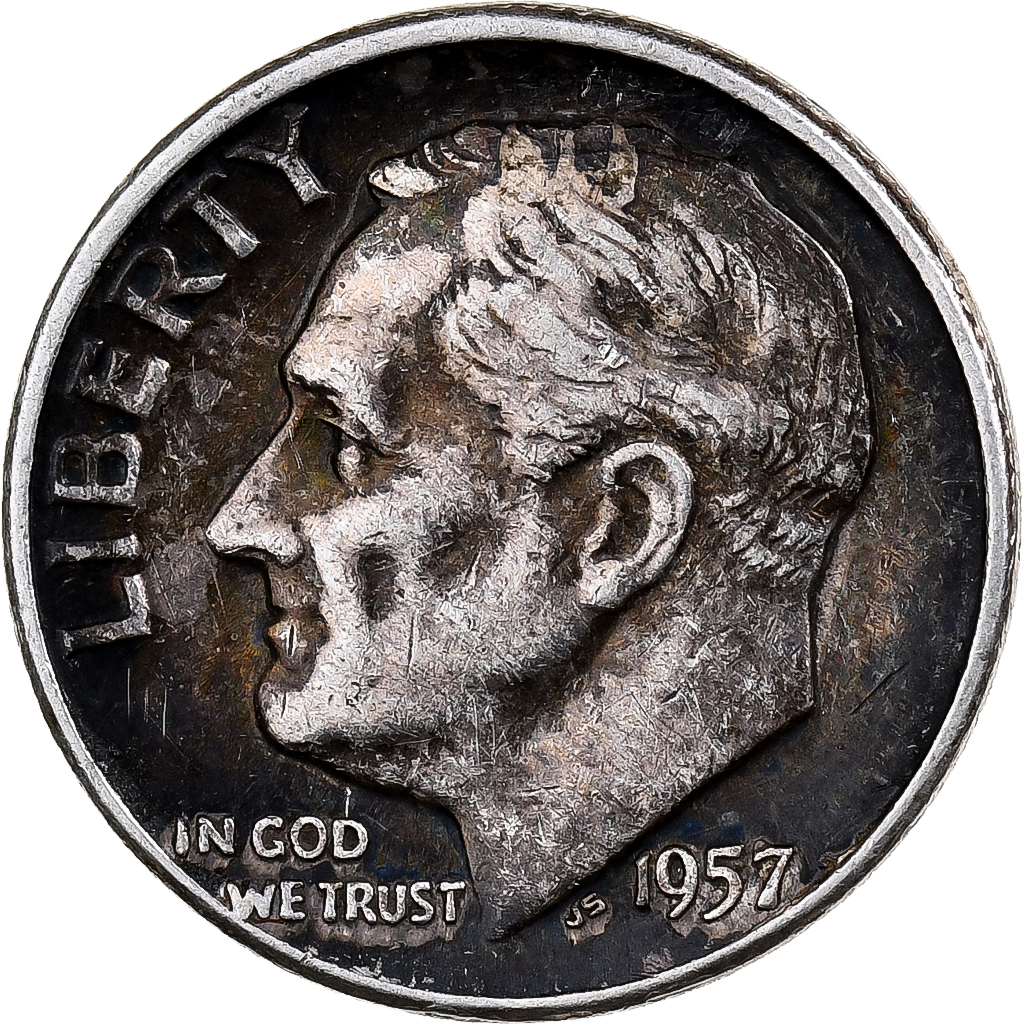 1115717] Coin, United States, Roosevelt Dime, Dime, 1957, U.S.
