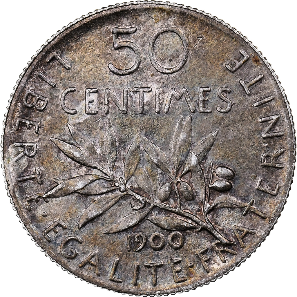 Coin, France, Semeuse, 50 Centimes, 1900, Paris, , Silver, KM:854