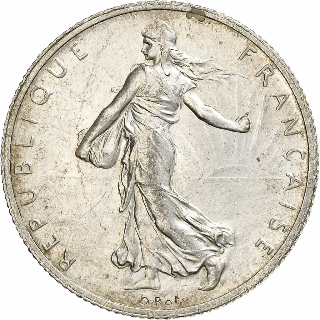 Coin, France, Semeuse, 2 Francs, 1914, Paris, AU(55-58), Silver, KM:845.1