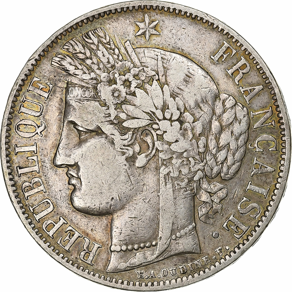 France, 5 Francs, Cérès, 1850, Paris, Silver, , Gadoury:719, KM:761.1