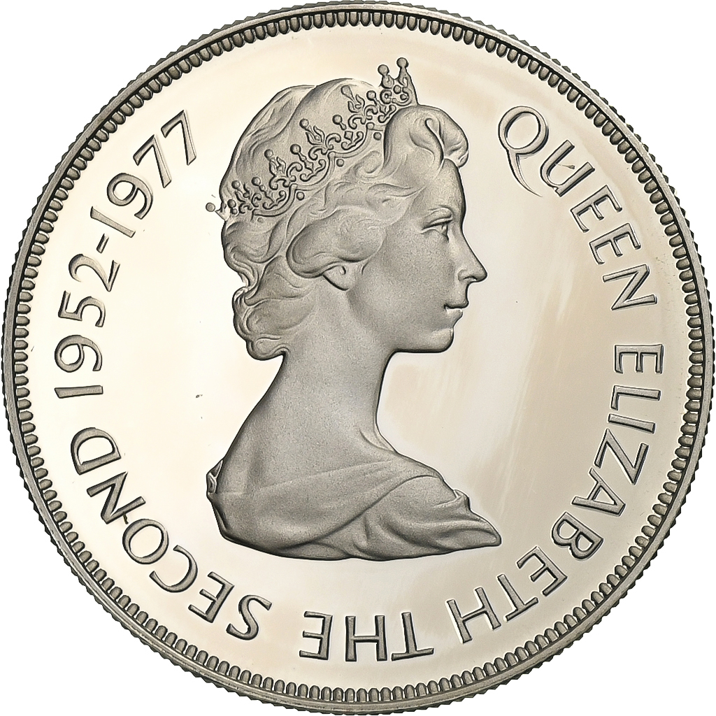 Coin, Gibraltar, Elizabeth II, 25 New Pence, 1977, Proof, , Silver