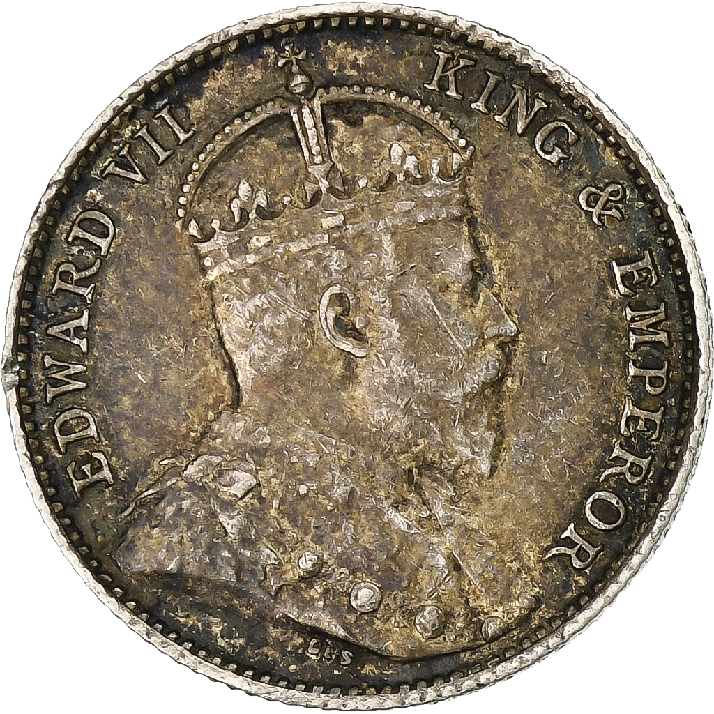 Ceylon, George V, 10 Cents, 1912, Silver, , KM:104