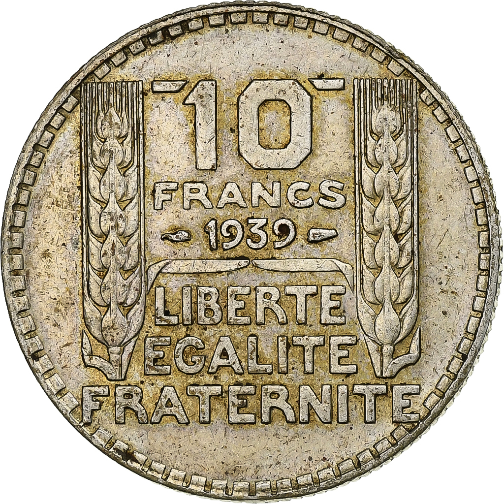 Coin, France, Turin, 10 Francs, 1939, Paris, , Silver, KM:878