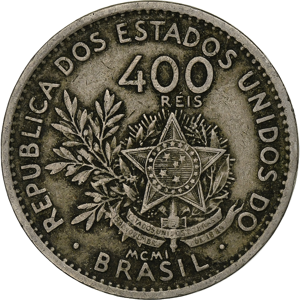 Coin, Brazil, 400 Reis, 1901, , Copper-nickel, KM:505
