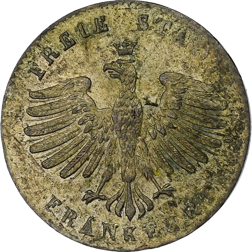 Coin, German States, FRANKFURT AM MAIN, Kreuzer, 1853, , Silver, KM:312