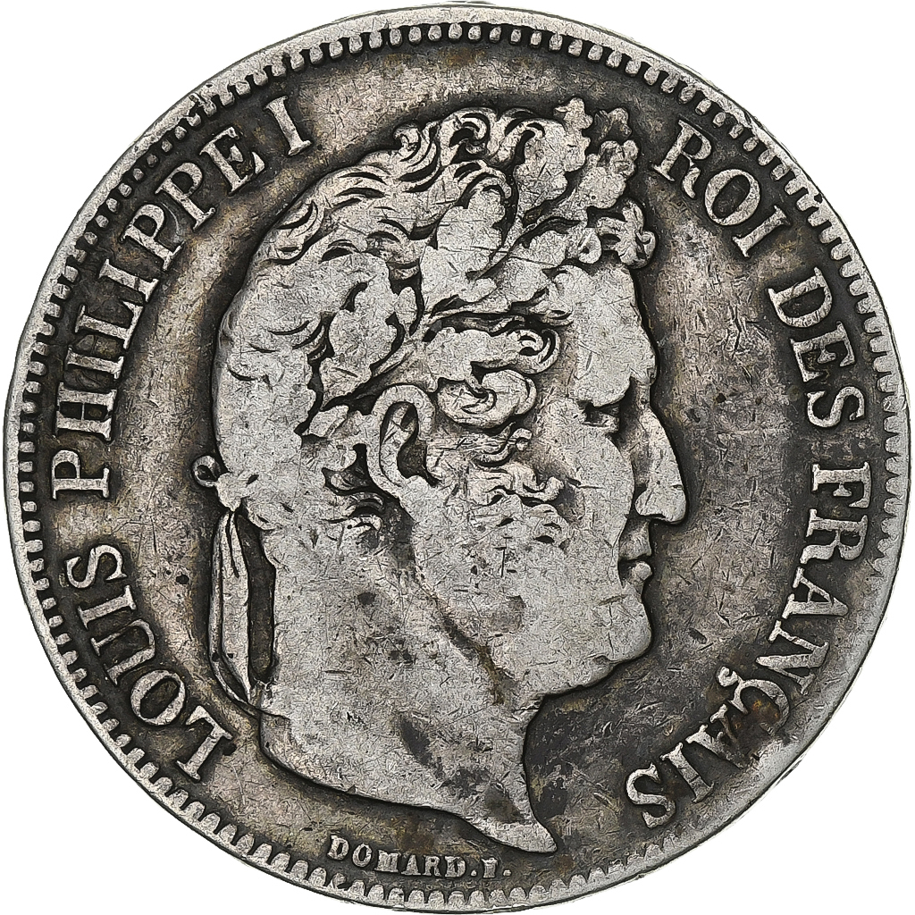 Coin, France, Louis-Philippe, 5 Francs, 1836, Lyon, , Silver, KM:749.4