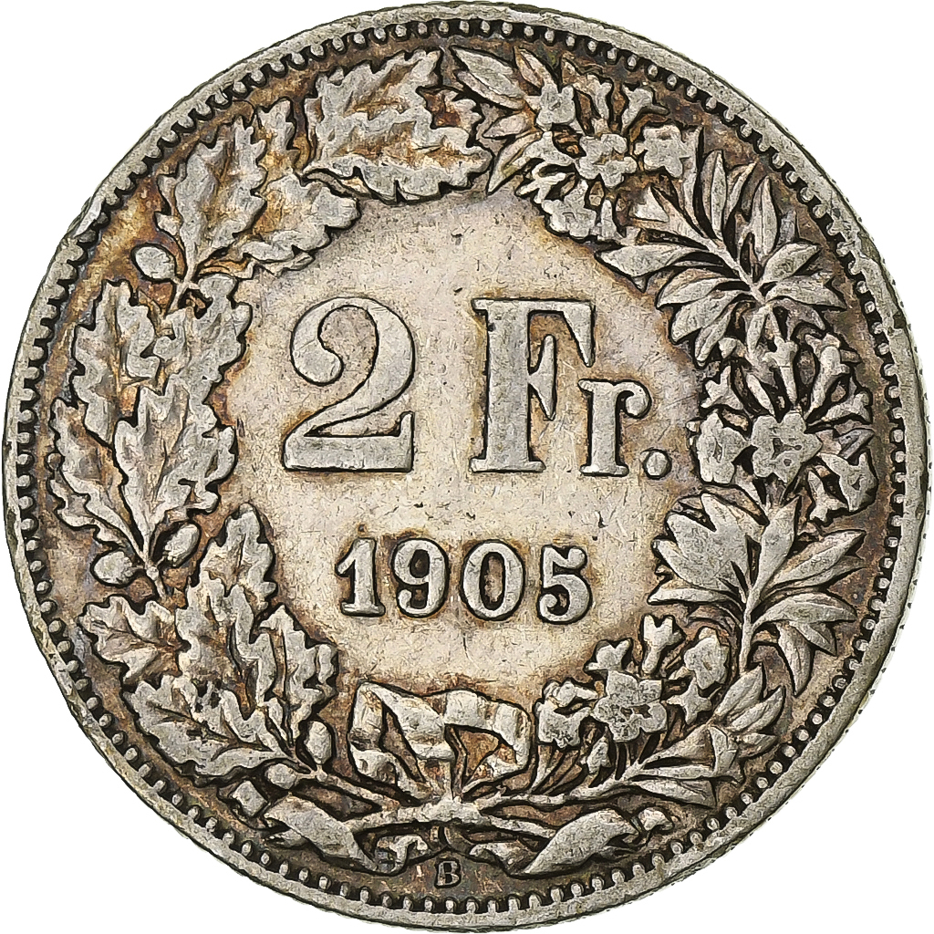 Switzerland, 2 Francs, 1905, Bern, , Silver, KM:21