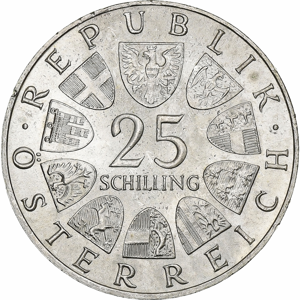 Coin, Austria, 25 Schilling, 1964, , Silver, KM:2895.1