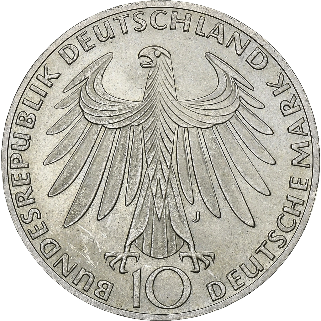 Coin, GERMANY - FEDERAL REPUBLIC, 10 Mark, 1972, Hambourg, , Silver
