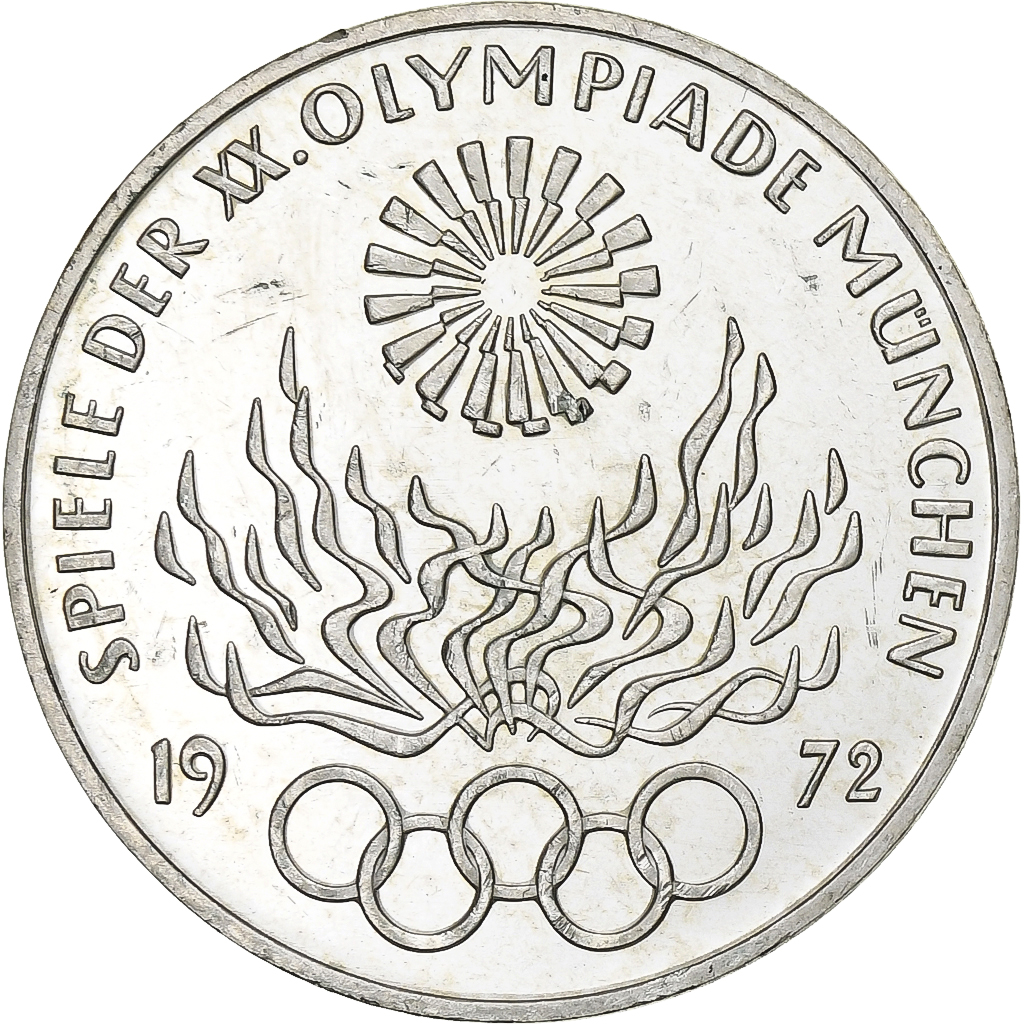 Coin, GERMANY - FEDERAL REPUBLIC, 10 Mark, 1972, Karlsruhe, , Silver