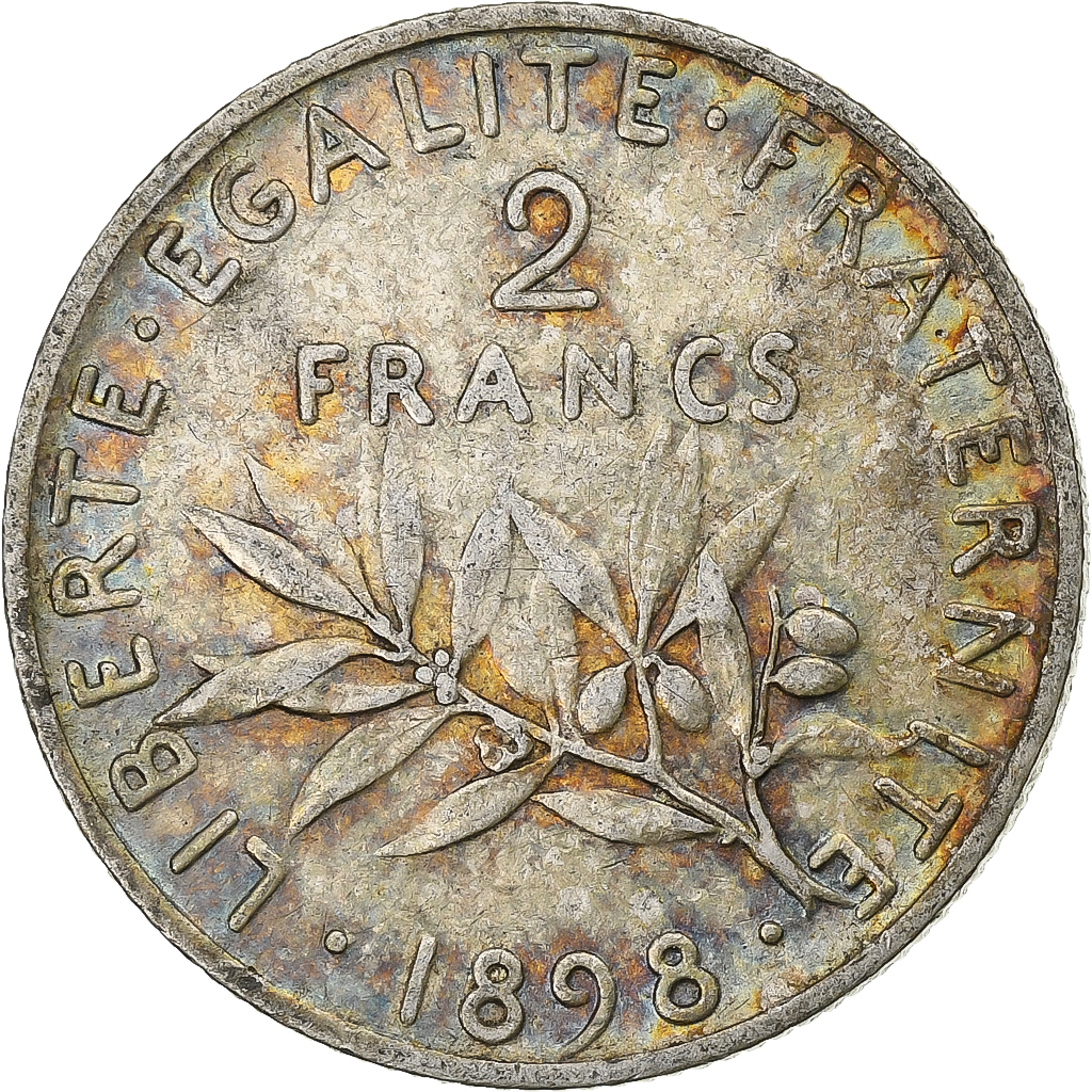 Coin, France, Semeuse, 2 Francs, 1898, Paris, , Silver, KM:845.1