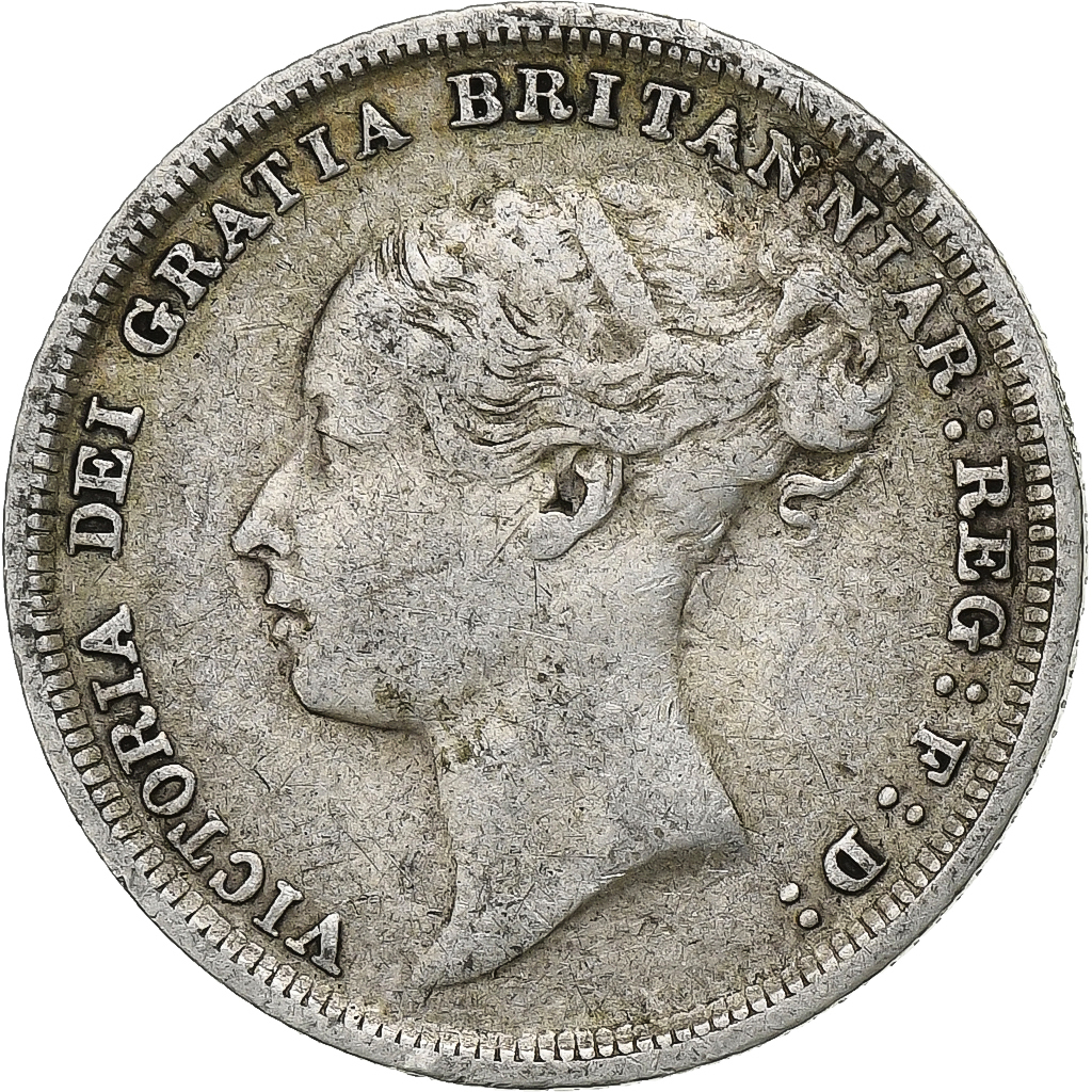Coin, Great Britain, Victoria, 6 Pence, 1884, , Silver, KM:757