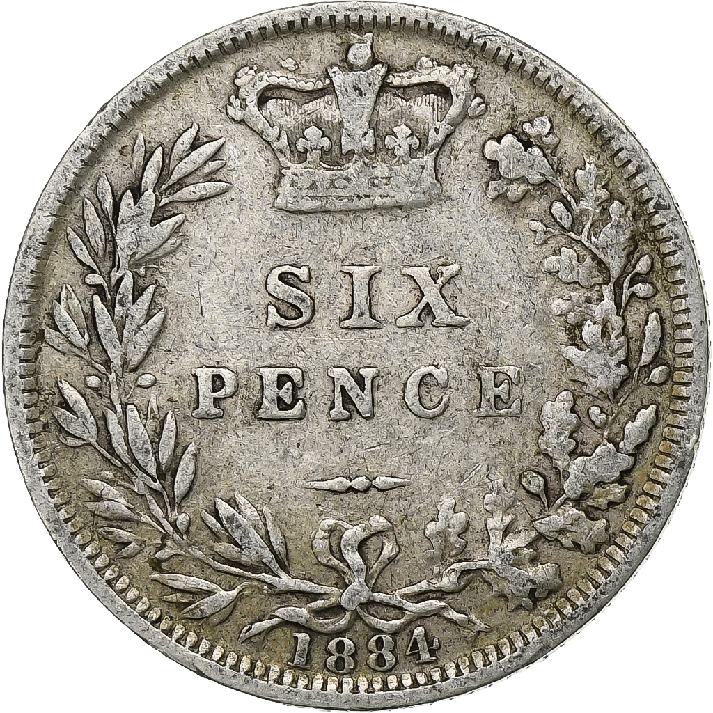 Coin, Great Britain, Victoria, 6 Pence, 1884, , Silver, KM:757