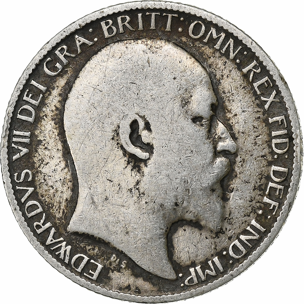 Great Britain, Edward VII, 6 Pence, 1909, Silver, , KM:799