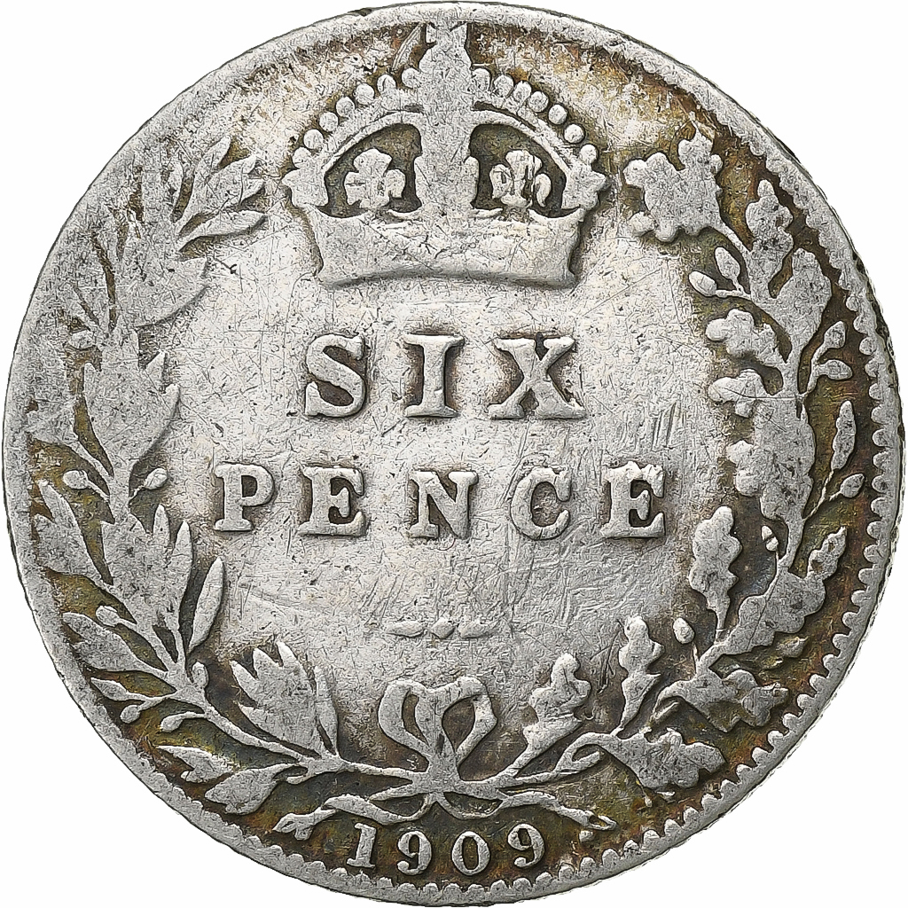 Great Britain, Edward VII, 6 Pence, 1909, Silver, , KM:799