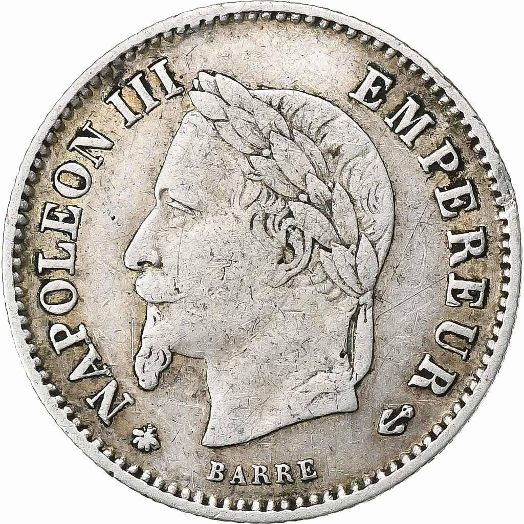 France, Napoleon III, 20 Centimes, 1868, Paris, , Silver, KM:808.1