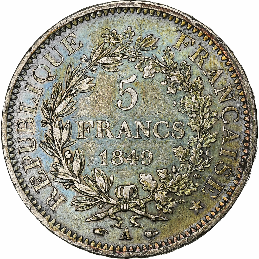Coin, France, Hercule, 5 Francs, 1849, Paris, , Silver, KM:756.1