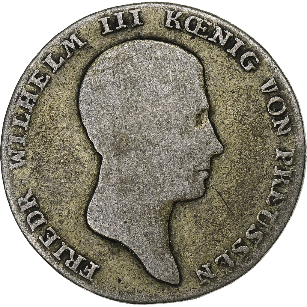 Coin, German States, PRUSSIA, Friedrich Wilhelm III, 1/6 Thaler, 1816, Berlin