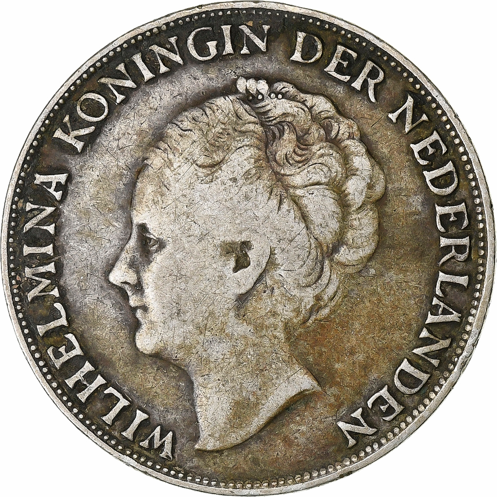 Curaçao, Wilhelmina I, Gulden, 1944, Silver, , KM:161.2