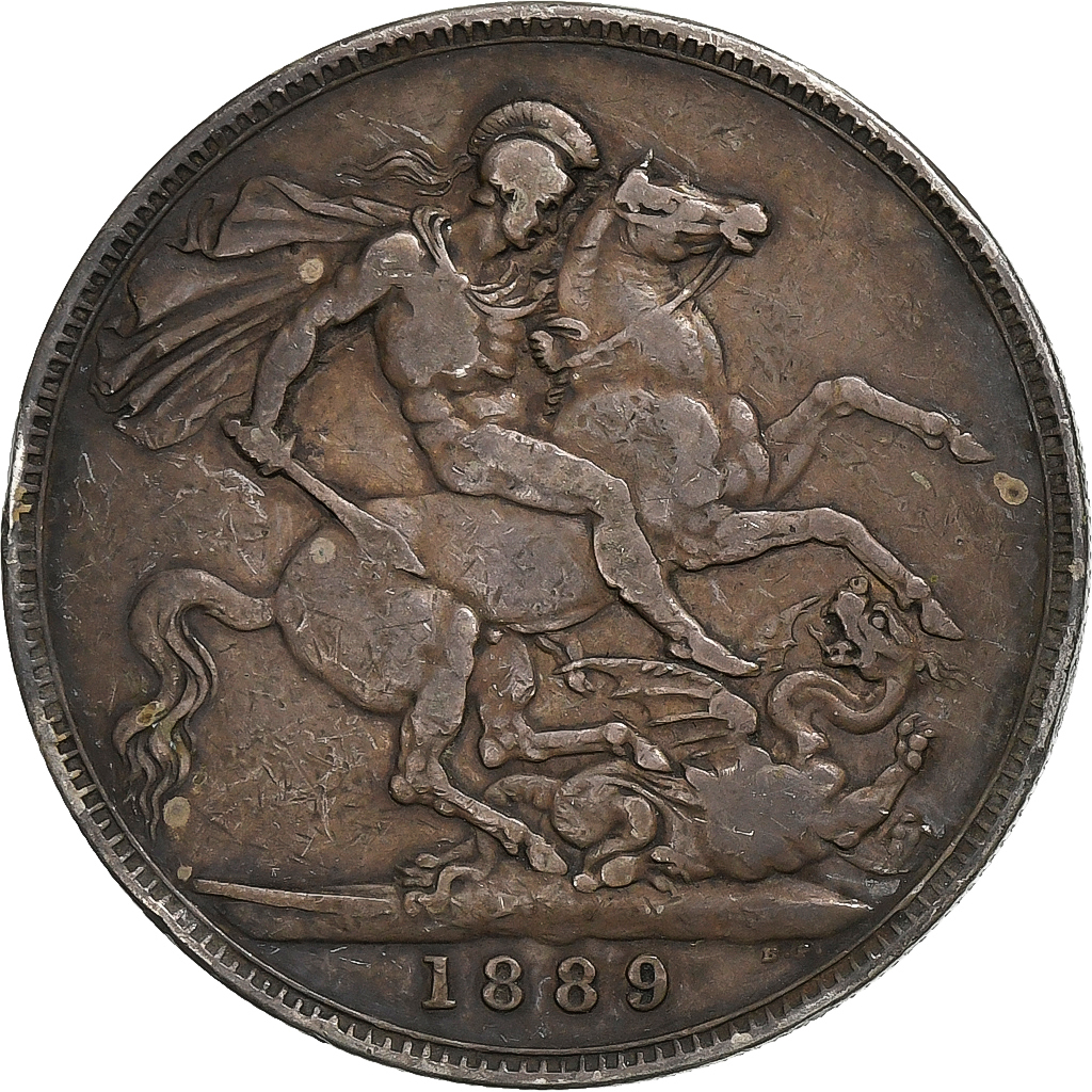 Great Britain, HANNOVER, Victoria, 1 couronne, effigie du jubilé, 1889, Silver