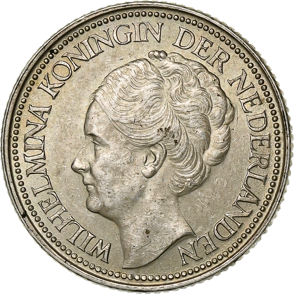 Netherlands, Wilhelmina I, 25 Cents, 1941, EF(40-45), Silver, KM:164
