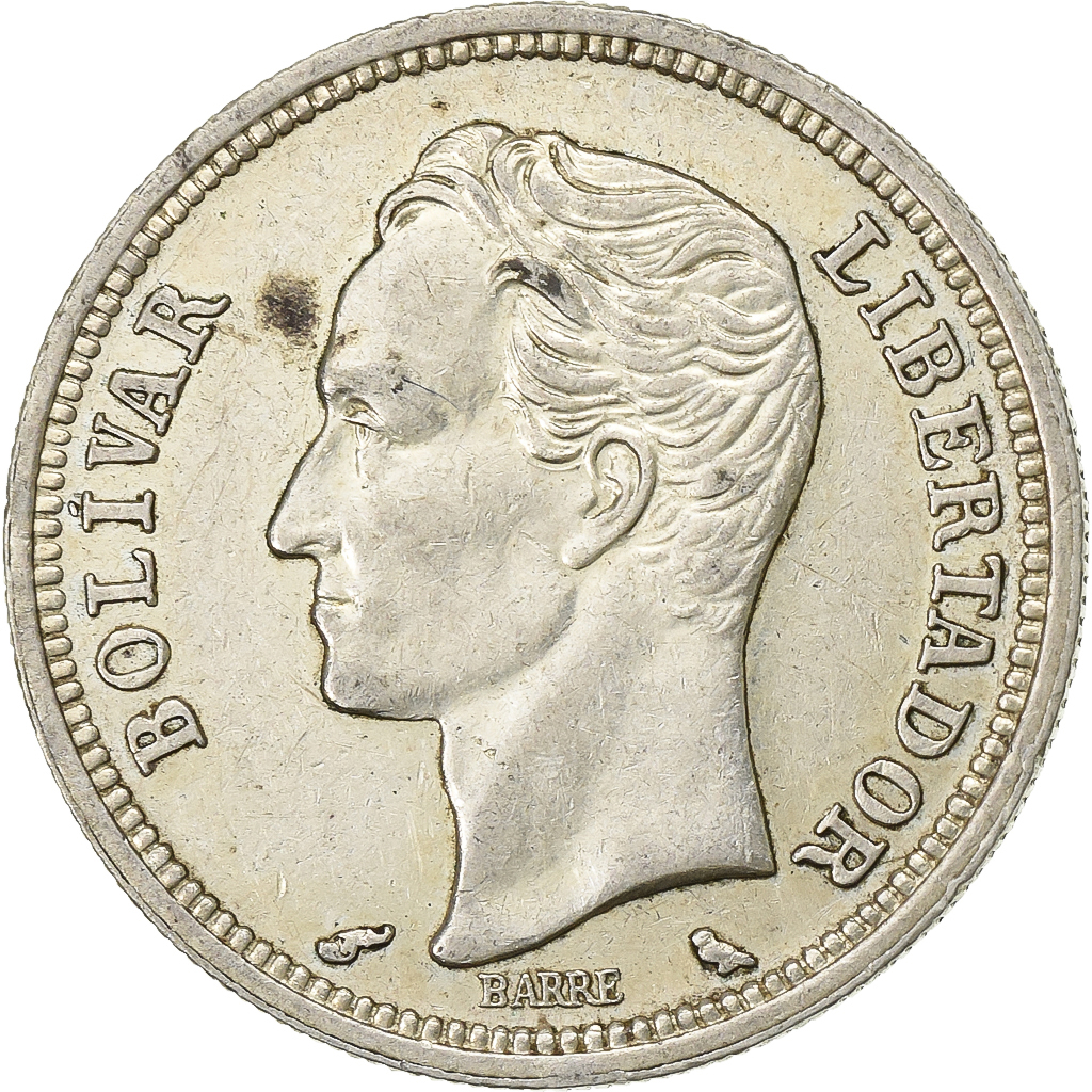 Coin, Venezuela, Bolivar, 1965, , Silver, KM:37a