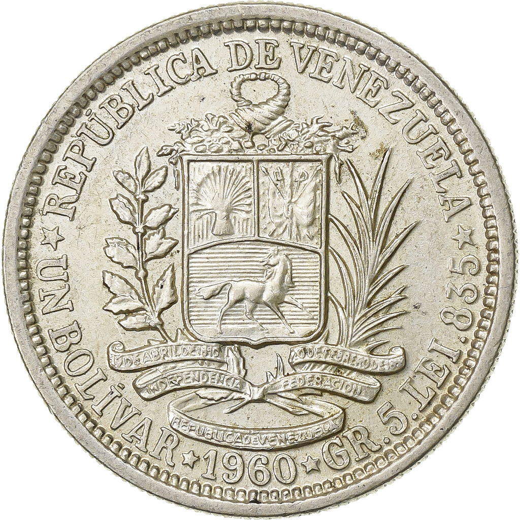 Venezuela, Bolivar, 1960, Monnaie de Paris, Silver, , KM:37a