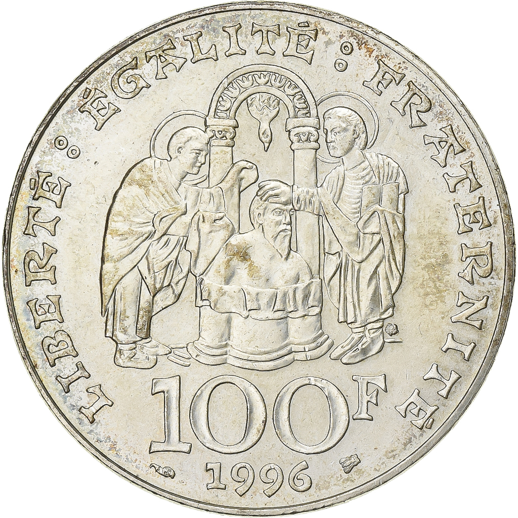 France, Clovis, 100 Francs, 1996, , Silver, KM:1180, Gadoury:953