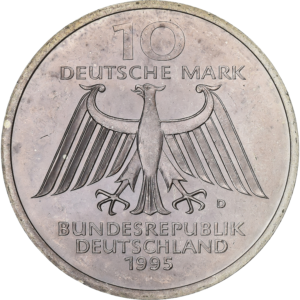 Coin, GERMANY - FEDERAL REPUBLIC, 10 Mark, 1995, Munich, Germany, BE, 