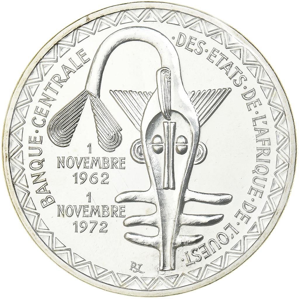 Coin, West African States, 500 Francs, 1972, Paris, , Silver, KM:7