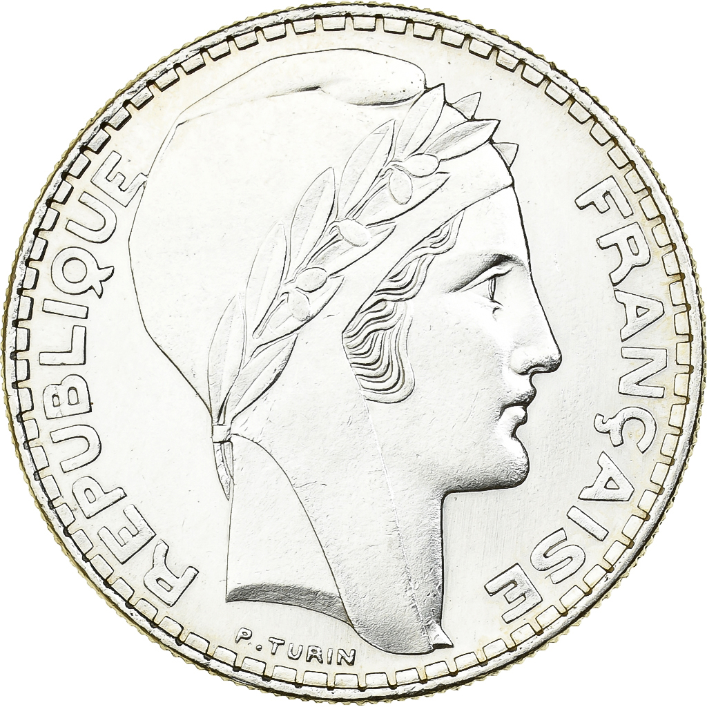 Coin, France, Turin, 20 Francs, 1934, Paris, , Silver, KM:879