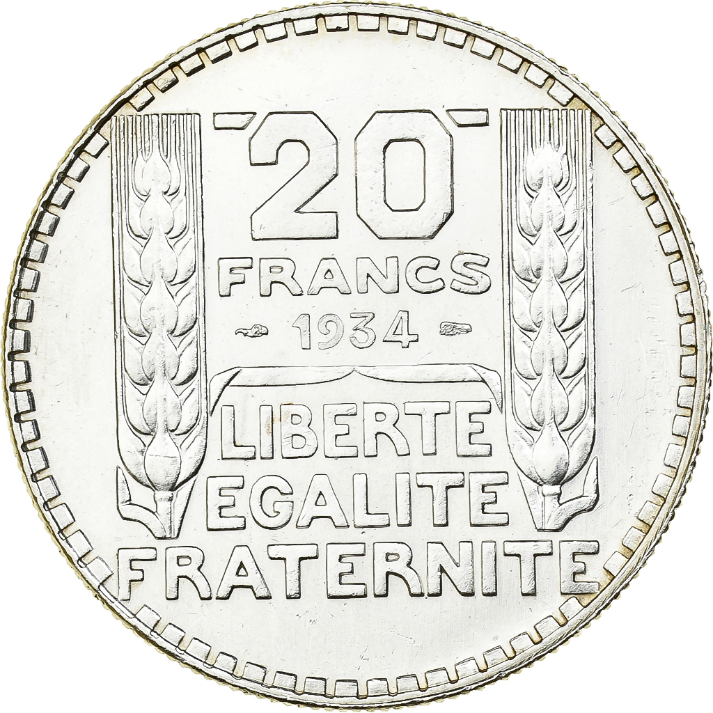 Coin, France, Turin, 20 Francs, 1934, Paris, , Silver, KM:879