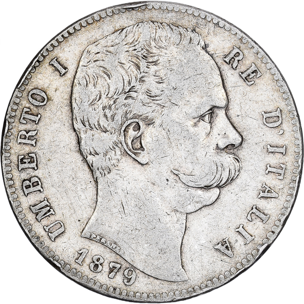 Italy, Umberto I, 5 Lire, 1879, Rome, , Silver, KM:20