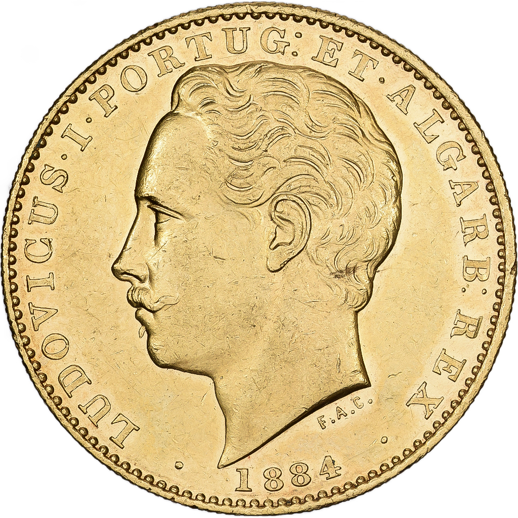 Portugal, Luiz I, 10000 Reis, 1884, Gold, , KM:520