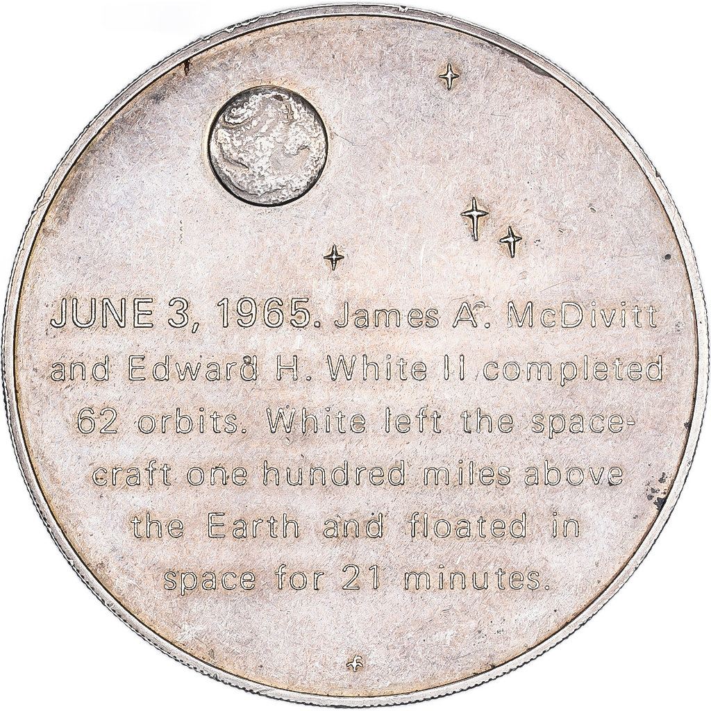 United States, Token, American's first man to wolk in the Space Gemini 4, 1965
