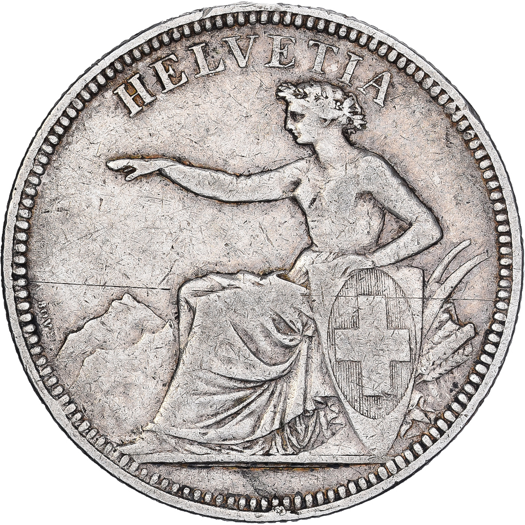 Switzerland, 5 Francs, 1874, Silver, , KM:11