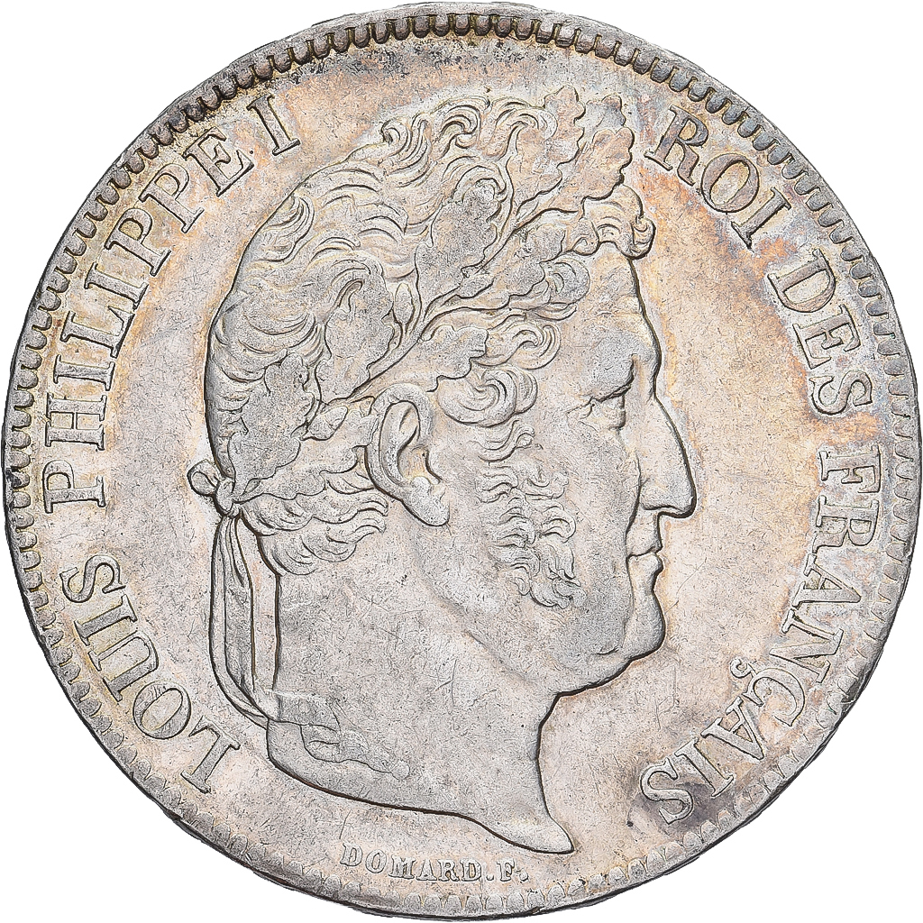 France, Louis-Philippe, 5 Francs, 1837, Paris, Silver, AU, Gadoury:678