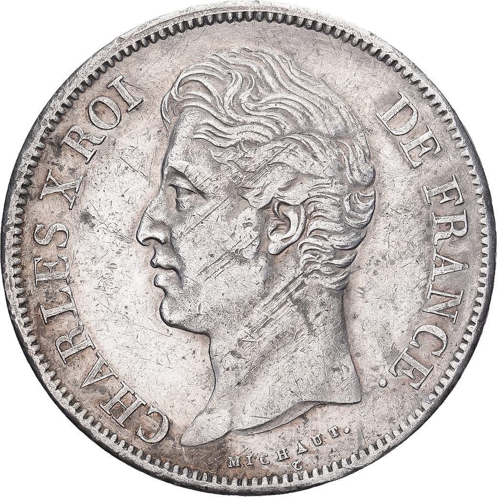 France, Charles X, 5 Francs, 1828, Paris, Silver, EF, Gadoury:644